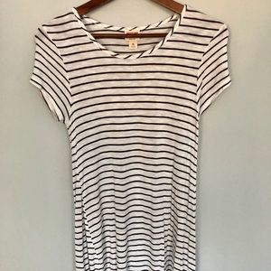 striped t-shirt dress